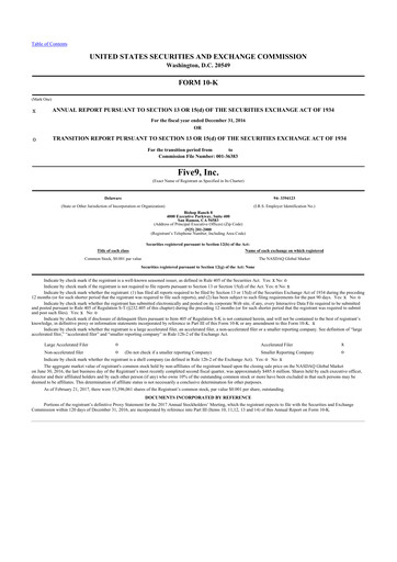 Thumbnail Five9 10-K Annual Report 2016