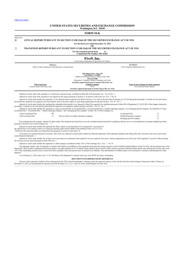 Thumbnail Five9 10-K Annual Report 2022