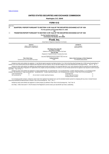 Miniature Five9 10-Q Rapport trimestriel 2023 