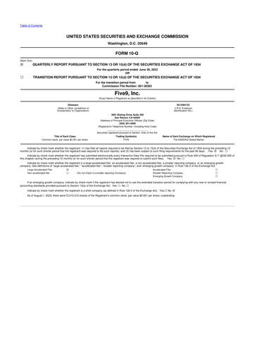 Miniature Five9 10-Q Rapport trimestriel 2023 