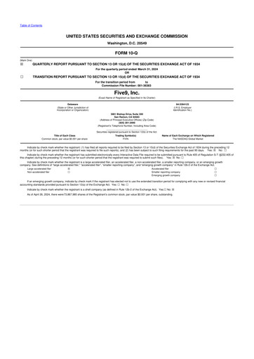 Miniature Five9 10-Q Rapport trimestriel 2024 