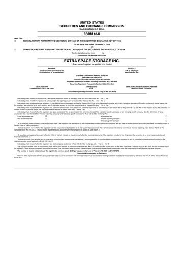 Thumbnail Extra Space Storage
 10-K Annual Report 2025