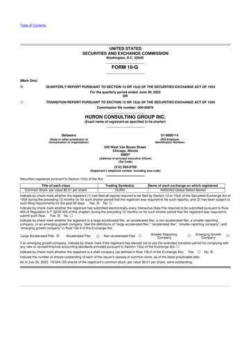 Thumbnail Huron Consulting 10-Q Quarterly Report FY2023 