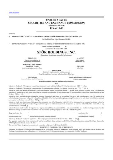 Thumbnail Spok Holdings
 10-K Annual Report 2015