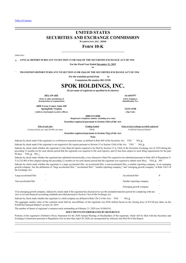 Thumbnail Spok Holdings
 10-K Annual Report 2019