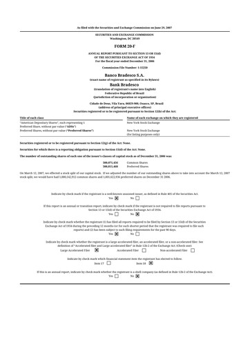 Thumbnail Banco Bradesco 20-F Annual Report 