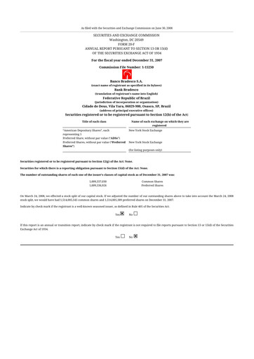 Thumbnail Banco Bradesco 20-F Annual Report 