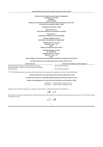 Thumbnail Banco Bradesco 20-F Annual Report 