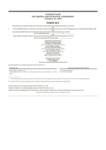 Thumbnail Sabesp 20-F Annual Report 