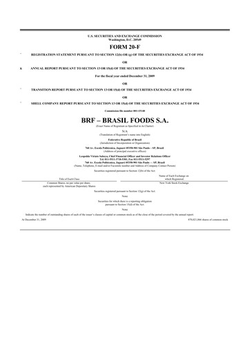 Thumbnail BRF 20-F Annual Report 