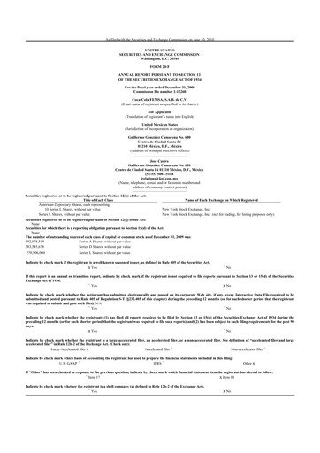 Thumbnail Coca-Cola FEMSA 20-F Annual Report 