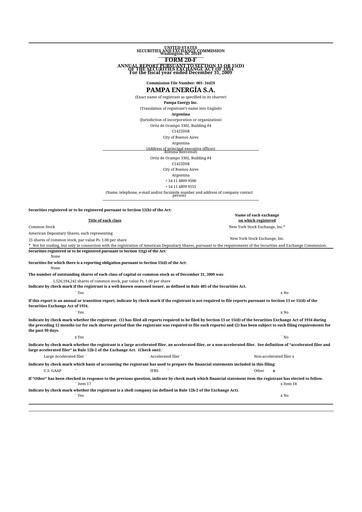 Thumbnail Pampa Energía
 20-F Annual Report 