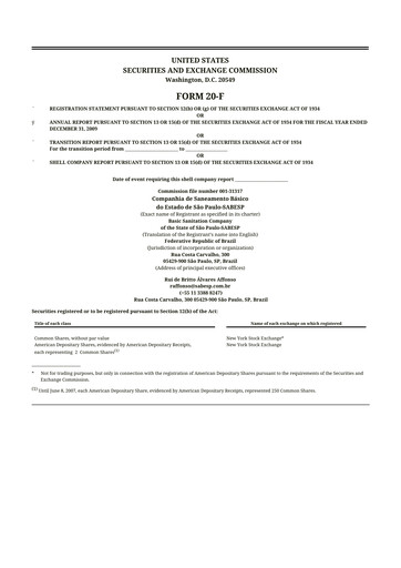 Thumbnail Sabesp 20-F Annual Report 