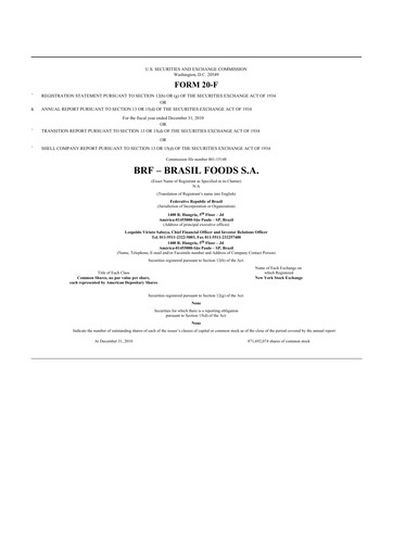 Thumbnail BRF 20-F Annual Report 