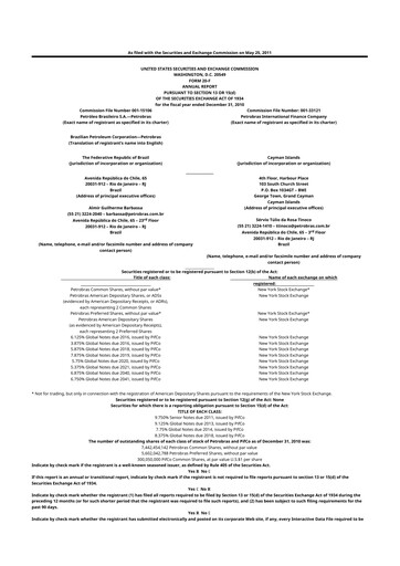 Thumbnail Petrobras 20-F Annual Report 2010