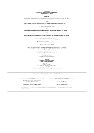 Thumbnail IRSA Inversiones y Representaciones 20-F Annual Report 