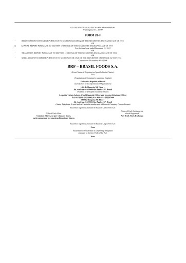 Thumbnail BRF 20-F Annual Report 