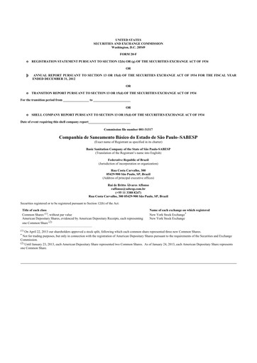 Thumbnail Sabesp 20-F Annual Report 