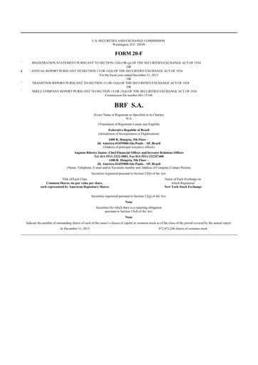 Thumbnail BRF 20-F Annual Report 