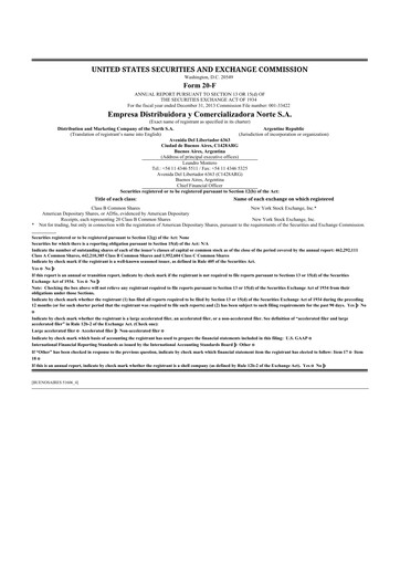 Vorschaubild edenor 20-F Jahresbericht 