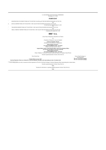 Thumbnail BRF 20-F Annual Report 