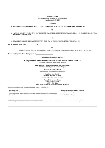 Thumbnail Sabesp 20-F Annual Report 