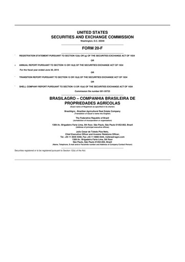 Vorschaubild BrasilAgro 20-F Jahresbericht 