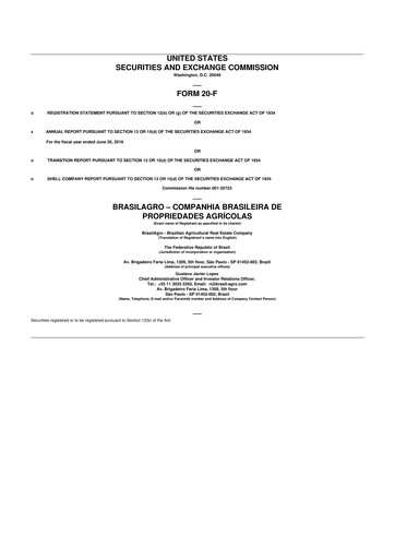 Vorschaubild BrasilAgro 20-F Jahresbericht 