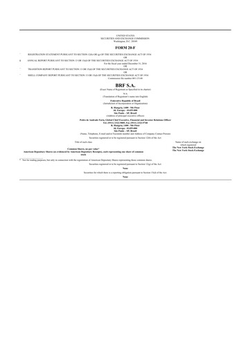 Thumbnail BRF 20-F Annual Report 
