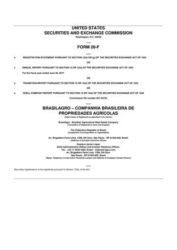 Vorschaubild BrasilAgro 20-F Jahresbericht 