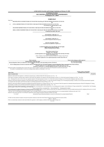 Thumbnail Telefonica Brasil 20-F Annual Report 