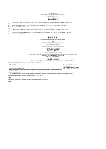 Thumbnail BRF 20-F Annual Report 