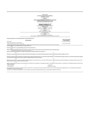 Thumbnail Pampa Energía
 20-F Annual Report 