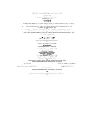 Thumbnail Afya
 20-F Annual Report 2019