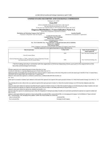 Vorschaubild edenor 20-F Jahresbericht 2019