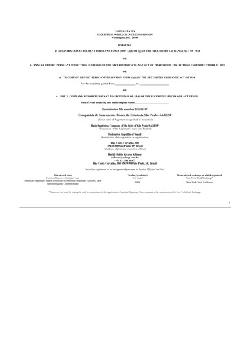 Thumbnail Sabesp 20-F Annual Report 