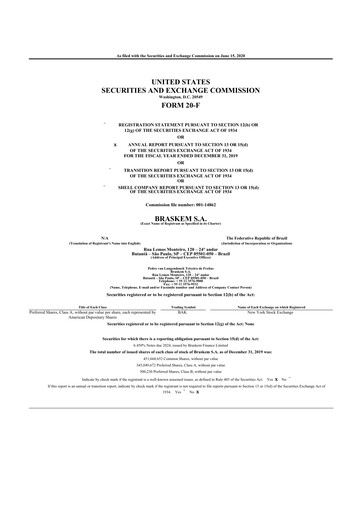 Thumbnail Braskem 20-F Annual Report 2019