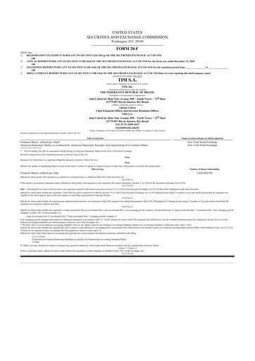 Thumbnail TIM S.A. 20-F Annual Report 2020