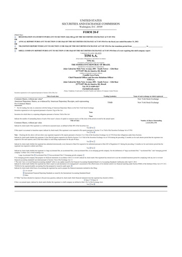 Thumbnail TIM S.A. 20-F Annual Report 2021