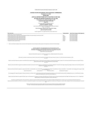 Thumbnail Vale 20-F Annual Report 2022