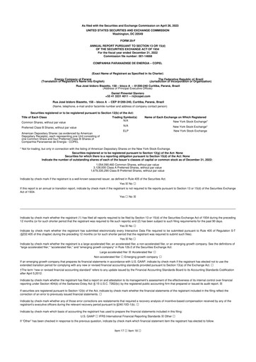 Thumbnail Companhia Paranaense de Energia (COPEL) 20-F Annual Report 2022