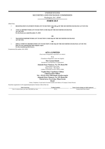 Thumbnail Afya
 20-F Annual Report 2022