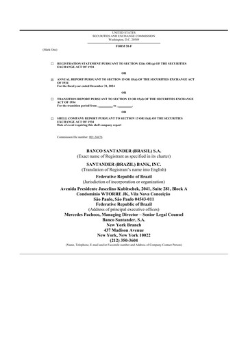 Thumbnail Banco Santander Brasil 20-F Annual Report 2024