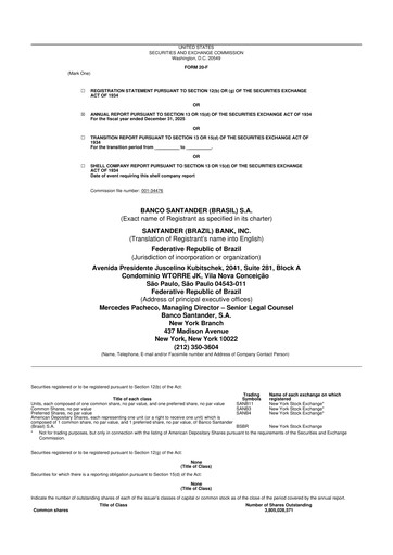 Thumbnail Banco Santander Brasil 20-F Annual Report 2025