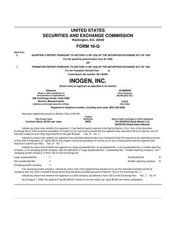 Thumbnail Inogen 10-Q Quarterly Report FY2026 