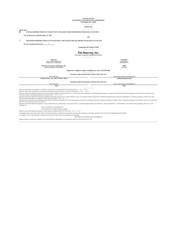 Thumbnail The Bancorp, Inc. 10-K Annual Report 2013