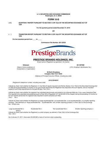 Thumbnail Prestige Consumer Healthcare 10-Q Quarterly Report FY 