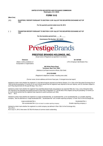 Thumbnail Prestige Consumer Healthcare 10-Q Quarterly Report FY2016 