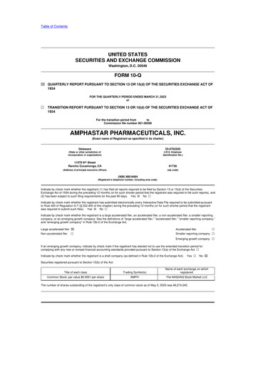Thumbnail Amphastar Pharmaceuticals 10-Q Quarterly Report FY2023 
