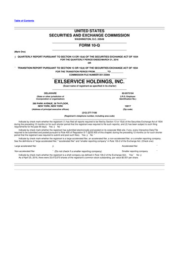 Thumbnail EXL Service
 10-Q Quarterly Report FY2016 